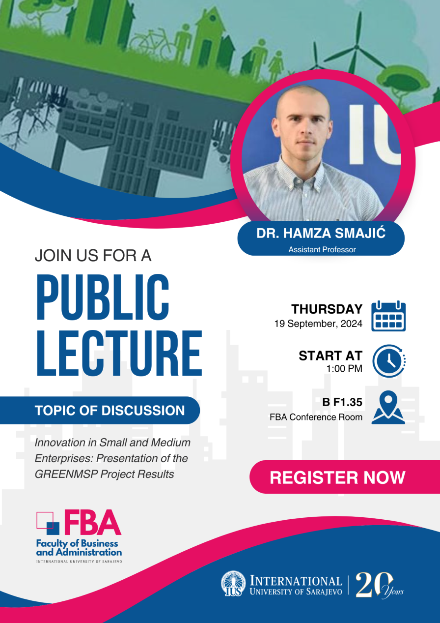 Determinants and Outcomes of Different Types of Innovations in Small and Medium-sized Enterprises in BiH: The Role of Green Practices - Project Results Presentation