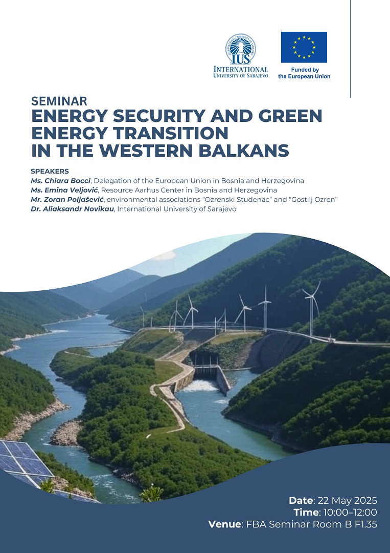 Seminar Invitation: Energy Security and Green Energy Transition in the Western Balkans