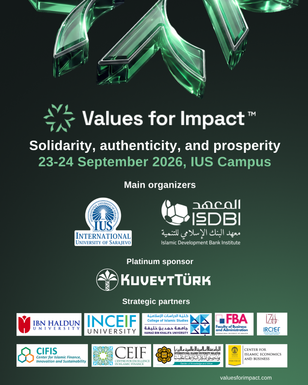 Values for Impact 2026: Solidarity, Authenticity and Prosperity