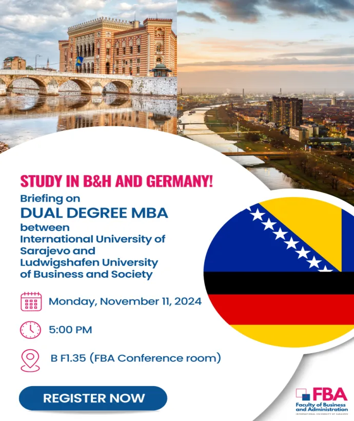 FBA Public Lecture: Study in BiH and Germany - Dual Degree MBA