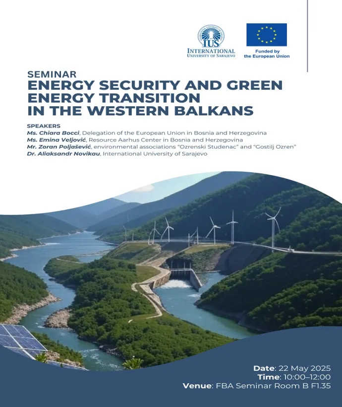 Seminar Invitation: Energy Security and Green Energy Transition in the Western Balkans