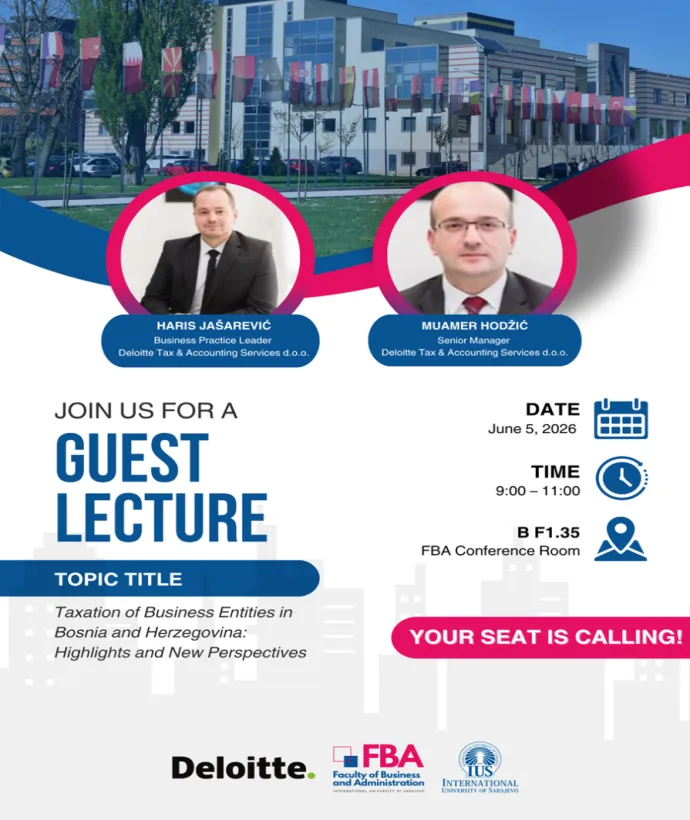 FBA Guest Lecture: Taxation of Business Entities in Bosnia and Herzegovina: Highlights and New Perspectives